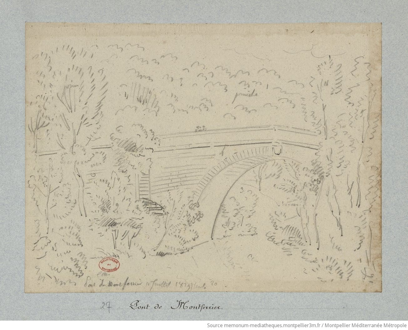 Pont de Montferrier 1829- Amelin